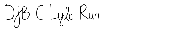 DJB C Lyle Run font preview